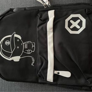 Black backpack glow in the dark boys